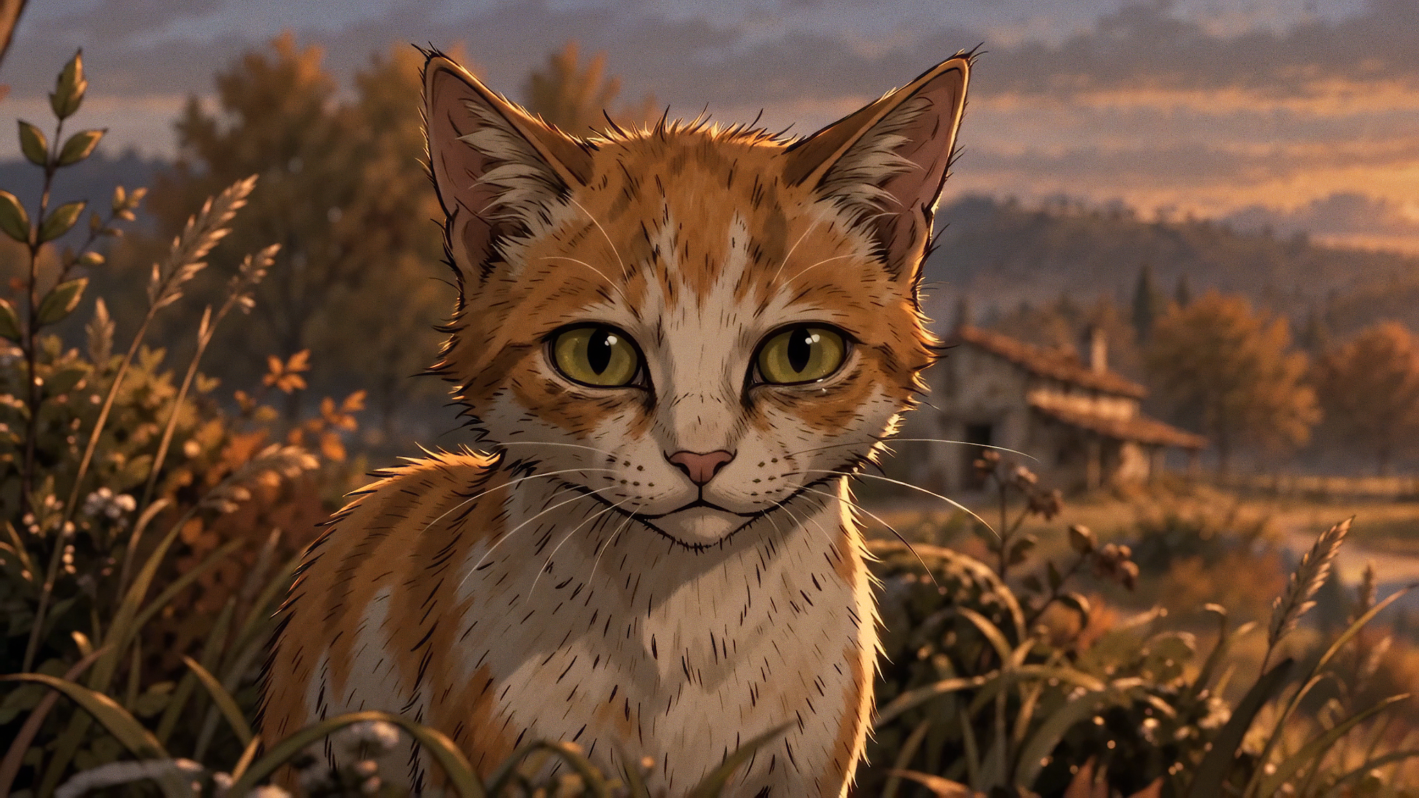 Falling Down film still featuring Hugo, the stray cat
